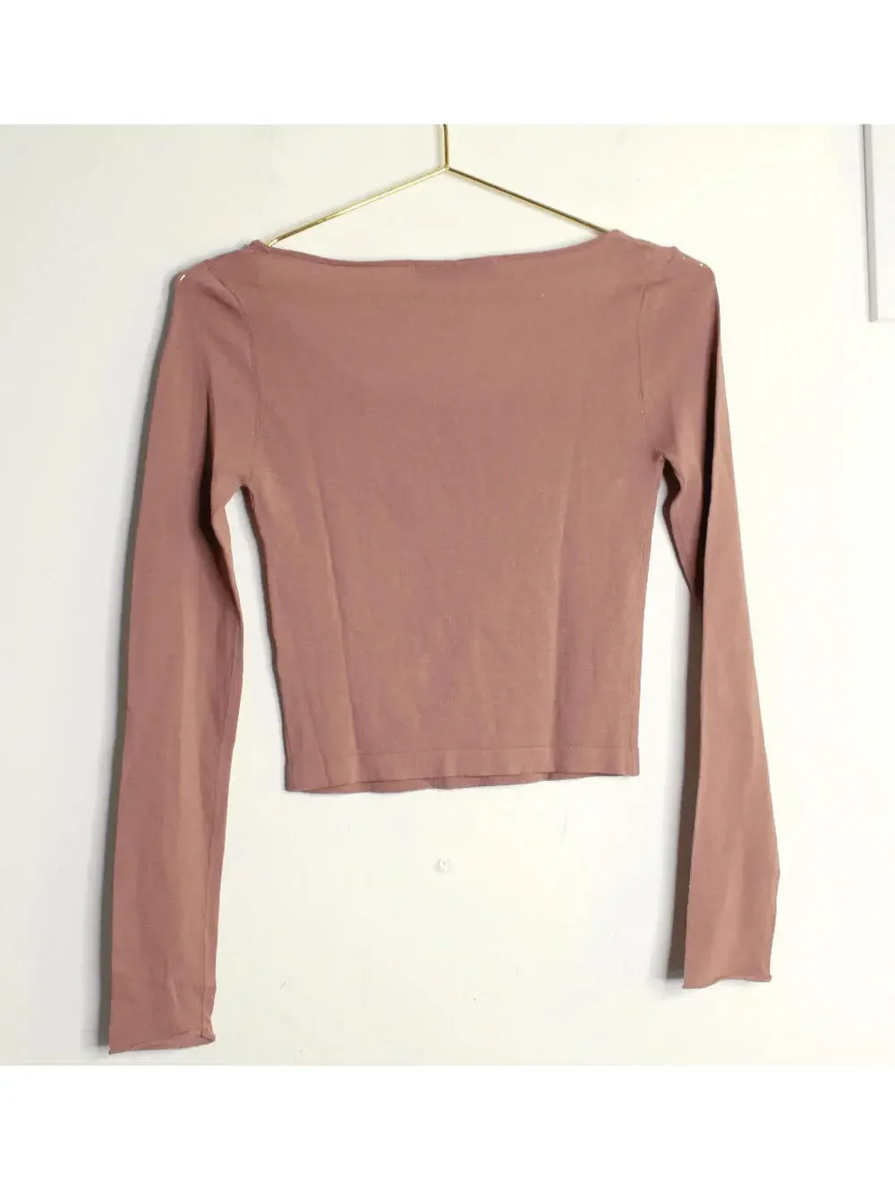 Zara Knit Tan Long Sleeve - Small